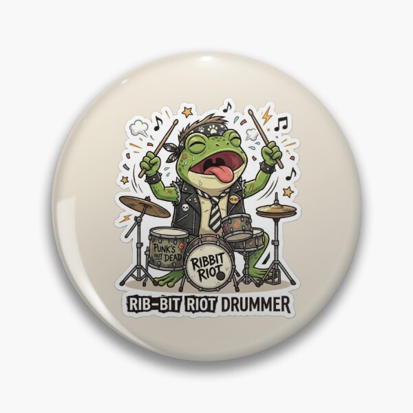 Item preview, Ribbit Riot Drummer designed and sold by Safe Haven Pets.
