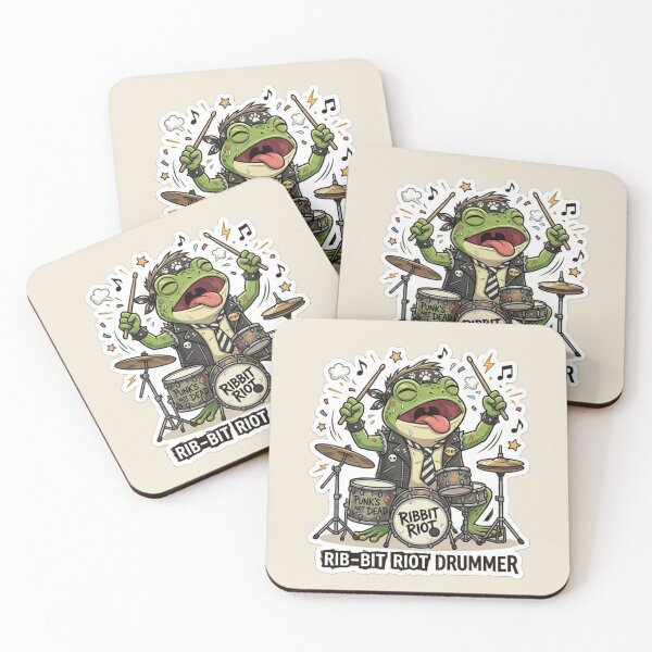 Item preview, Ribbit Riot Drummer designed and sold by Safe Haven Pets.