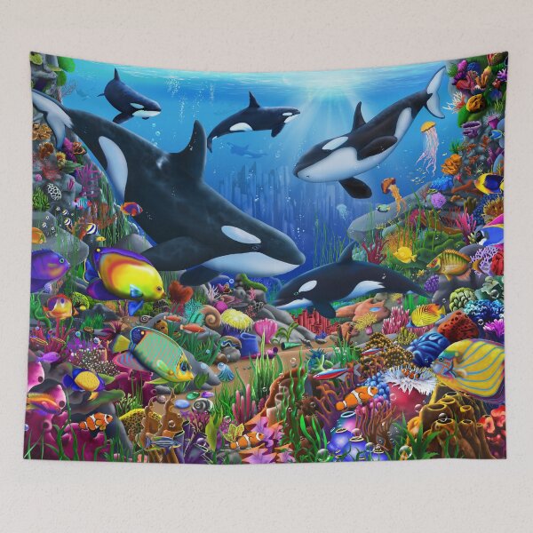 Item preview, Orca's of the Ocean designed and sold by GeraldNewtonArt.