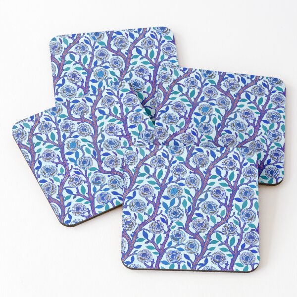 Item preview, Blue Art Deco Floral designed and sold by Reinvented Decors.