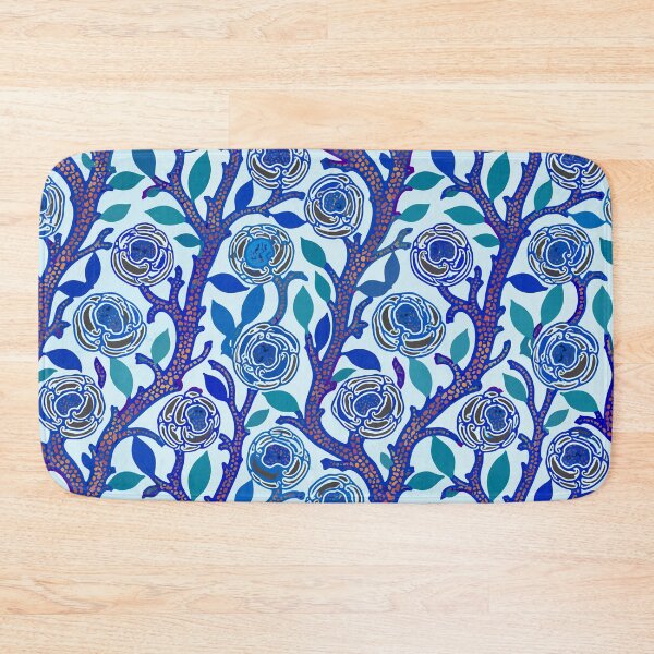 Item preview, Blue Art Deco Floral designed and sold by Reinvented Decors.