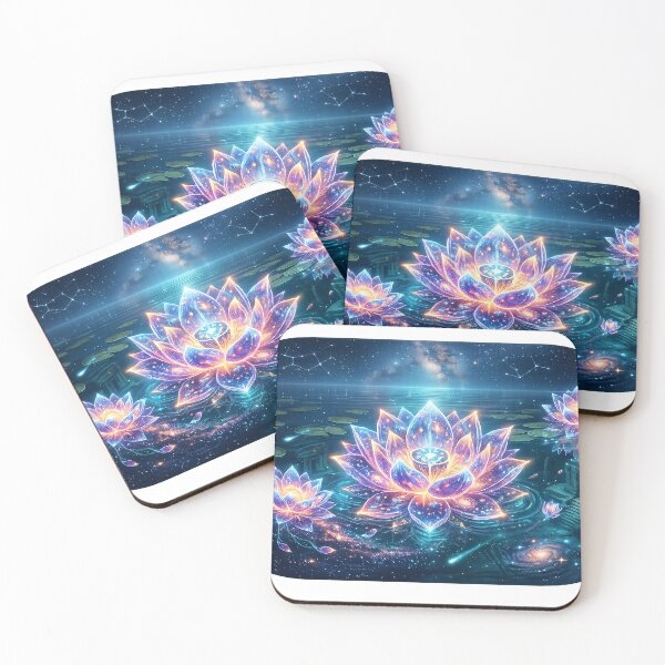 Item preview, Ethereal Cosmic Lotus of the Astral Lake - Visionary Art designed and sold by Duoluminis-luminko.