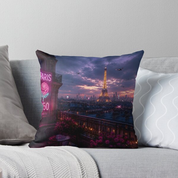 Item preview, Paris 2150 Cyberpunk Wall Art | Futuristic Eiffel Tower Neon City | Paris Poster | Neon Atlas designed and sold by NSAstore.