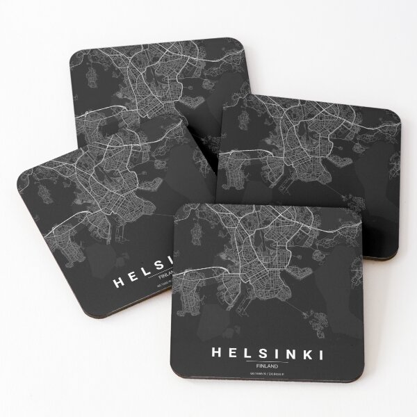 Item preview, Helsinki Map Print | Minimalist Noir City Map | Helsinki Wall Art Poster designed and sold by Lovely Maps.