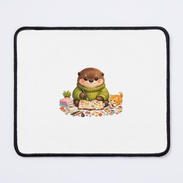 Item preview, Journal Lover Otter | Cozy Bullet Journal Illustration designed and sold by Cozy Art for Cozy Souls.