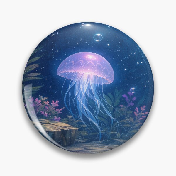 Item preview, Mystical Jellyfish in the Deep Blue designed and sold by waiko67-shop.
