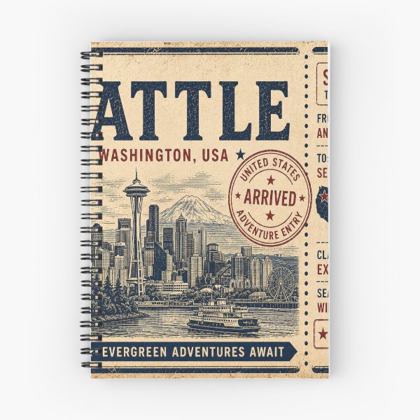 Item preview, Seattle Vintage Travel Ticket designed and sold by naturalsurvival.