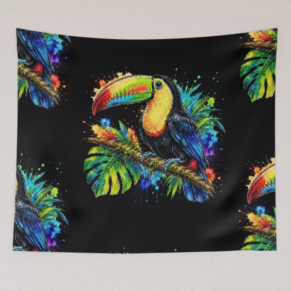 Item preview, Colorful Toucan Watercolor Art – Vibrant Tropical Bird Illustration designed and sold by ColorSplash123.