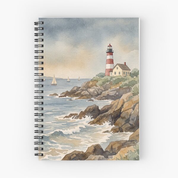 Item preview, Lighthouse on a Rugged Atlantic Headland designed and sold by Slow Horizon.