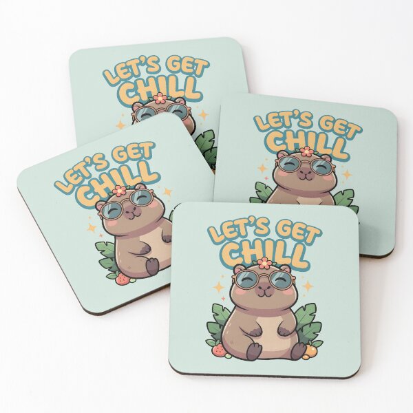 Item preview, Let's Get Chill Capybara Cute Animal designed and sold by dreephic22.