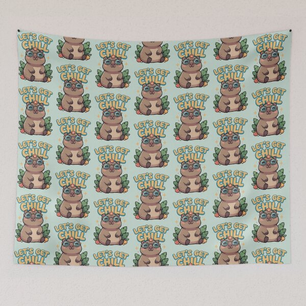 Item preview, Let's Get Chill Capybara Cute Animal designed and sold by dreephic22.