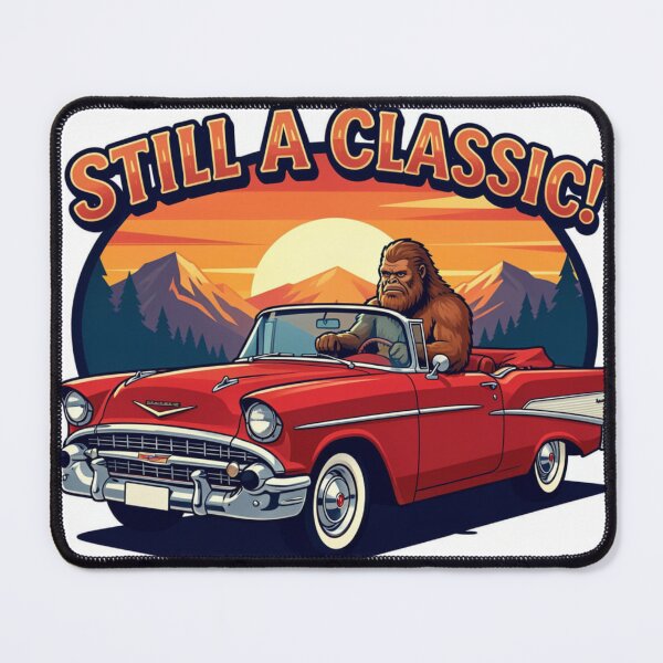 Item preview, Still a Classic - Bigfoot driving a '57 Chevy Convertible designed and sold by HiddenCitadel.