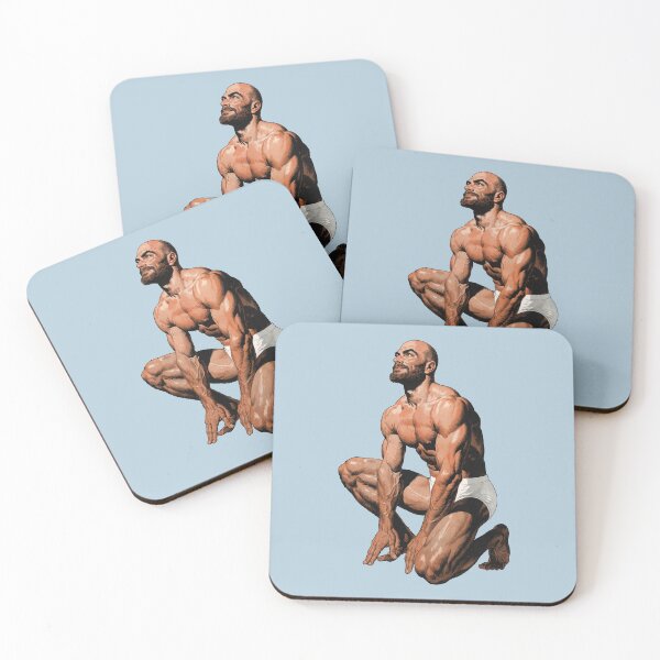 Item preview, Muscular Runner Ready Position – Vintage Comic Style Male Physique Art designed and sold by gayishdesign.