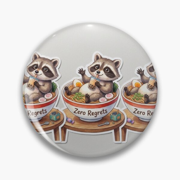 Item preview, Zero Regrets Raccoon | Cute Kawaii Ramen designed and sold by NovaPixelWorks.