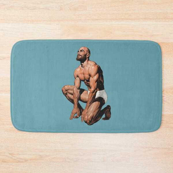 Item preview, Muscular Runner Ready Position – Vintage Comic Style Male Physique Art designed and sold by gayishdesign.