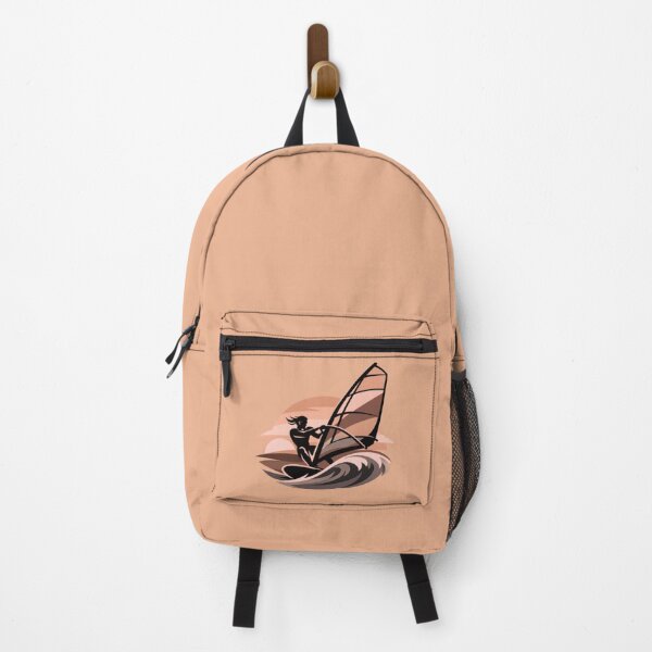 Item preview, Peach Sunset Windsurfer | Minimalist Coastal Vector Art designed and sold by SilentPowerArt.