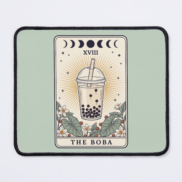 Item preview, Food Tarot Card The Boba | modern tarot, tarot memes, pastel tarot designed and sold by Mildly Mystic.