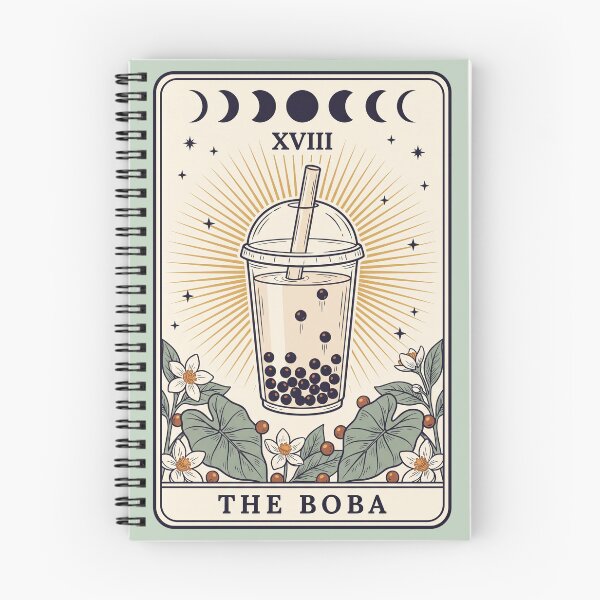 Item preview, Food Tarot Card The Boba | modern tarot, tarot memes, pastel tarot designed and sold by Mildly Mystic.