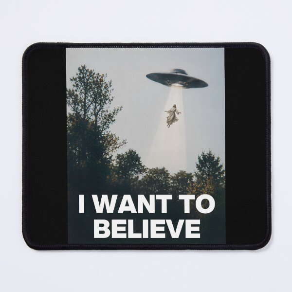 Item preview, I Want to Believe – Jesus UFO Ascension Vintage Sci-Fi Christian Parody | Funny Christian T-Shirt designed and sold by Alt Christian.