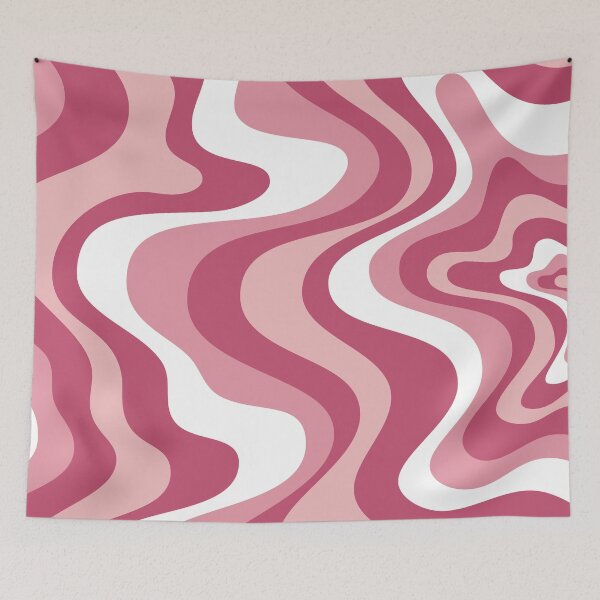 Item preview, Liquid Swirl Retro Abstract in pinks  tones, Light Blush, Cream, and White designed and sold by Differenceee.