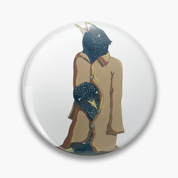 Item preview, Three Starlings in a Trench Coat designed and sold by FloofCat.