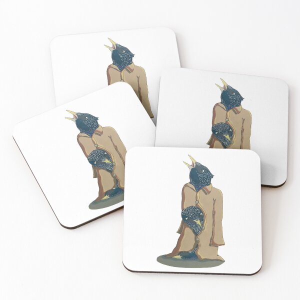 Item preview, Three Starlings in a Trench Coat designed and sold by FloofCat.