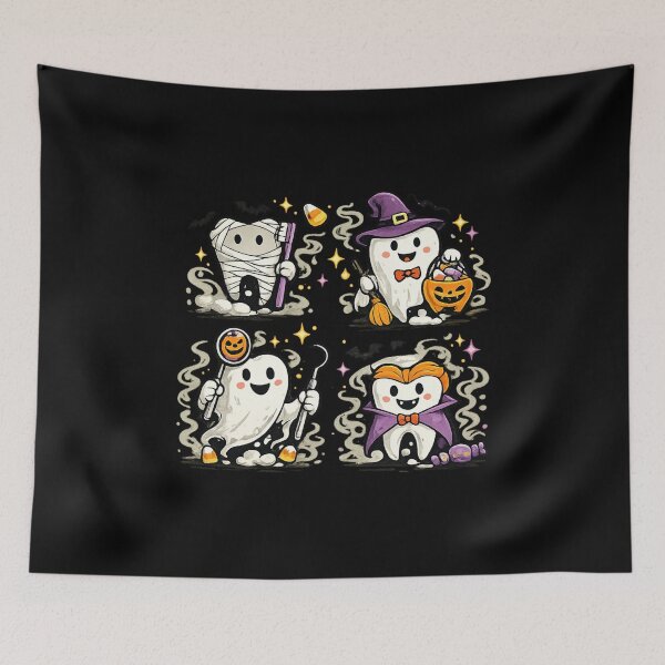 Item preview, Halloween Dental Gift Dentist Ghost Crew Art designed and sold by Corvoria.