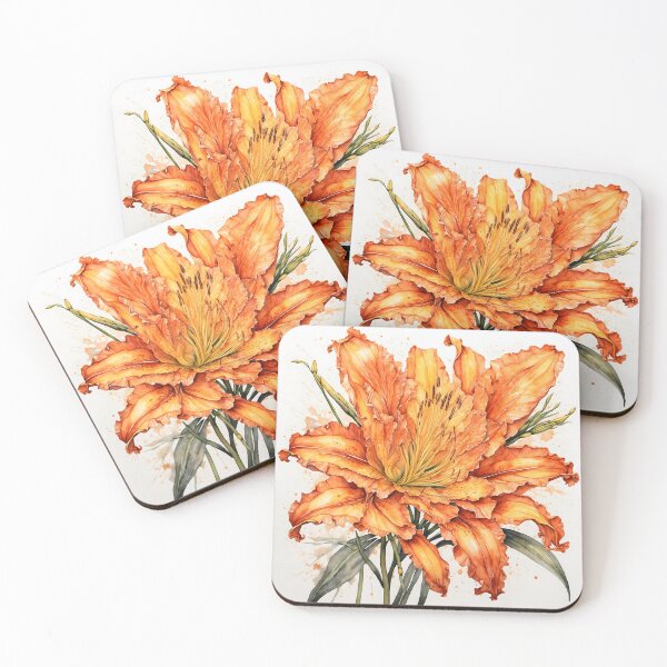 Item preview, Daylily Watercolor Painting designed and sold by RawNaturePrints.