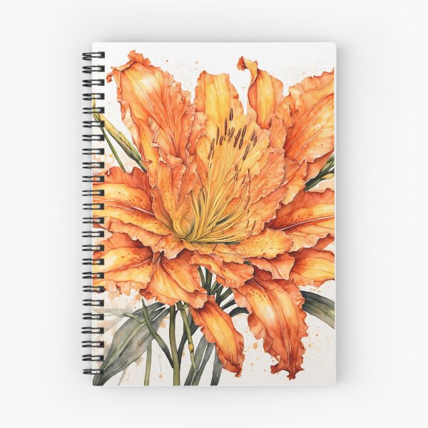 Item preview, Daylily Watercolor Painting designed and sold by RawNaturePrints.