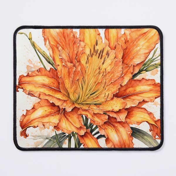 Item preview, Daylily Watercolor Painting designed and sold by RawNaturePrints.