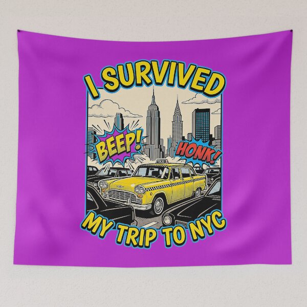 Item preview, I Survived My Trip to NYC Yellow Color Cab Graphic  designed and sold by melodycook.