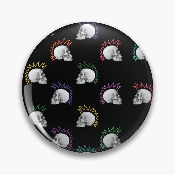 Item preview, Multi Colour Mohawk Punk Skulls designed and sold by kerriestuff.