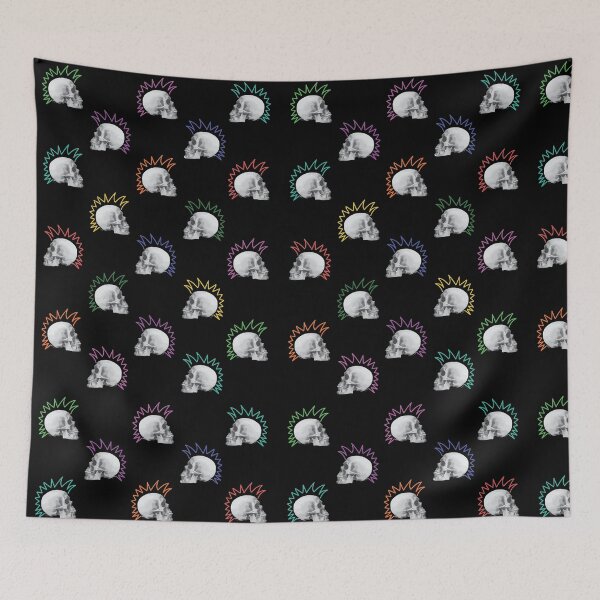 Item preview, Multi Colour Mohawk Punk Skulls designed and sold by kerriestuff.