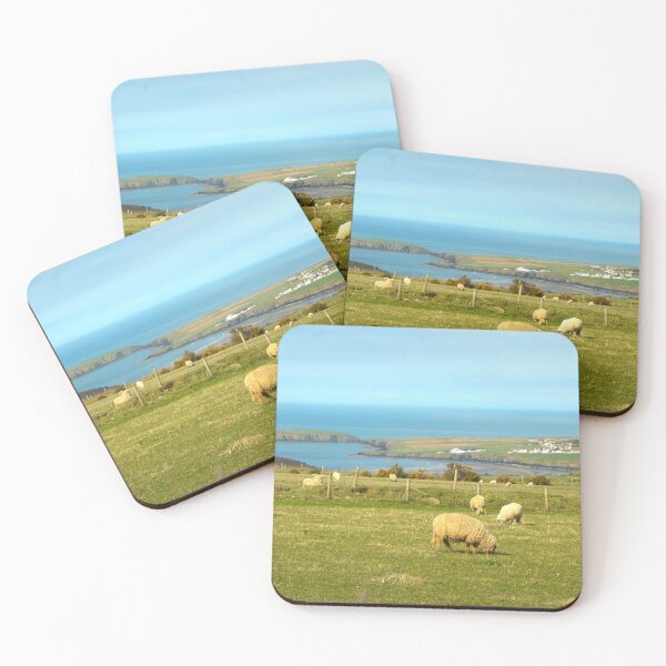 Item preview, sheep grazing green grass under a blue sky designed and sold by lightmonger.