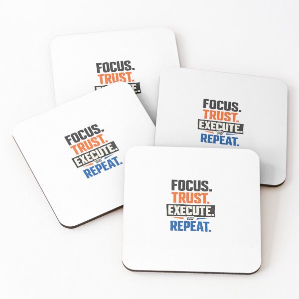 Item preview, Focus Trust Execute Repeat Motivational Quote designed and sold by intrique8.