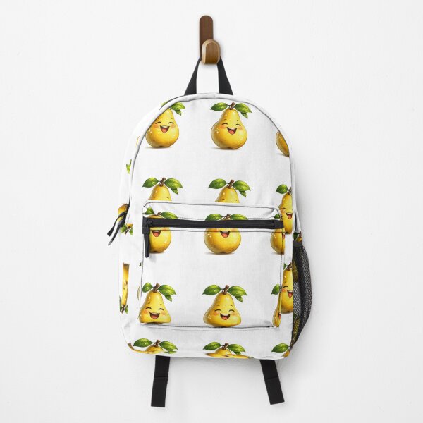 Item preview, Cute Smiling Pear Character with Green Leaves | Happy Yellow Fruit Cartoon designed and sold by JMDG Studio.
