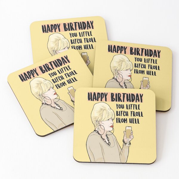 Item preview, Pasty Stone - Happy Birthday Your Little Troll From Hell - Absolutely Fabulous - Ab Fab  designed and sold by PopShopDesignFR.