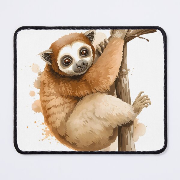 Item preview, Slow Loris Watercolor Painting designed and sold by RawNaturePrints.