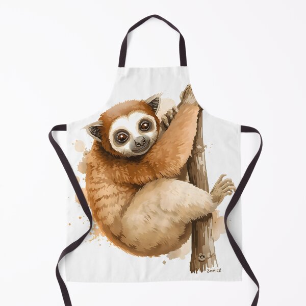 Item preview, Slow Loris Watercolor Painting designed and sold by RawNaturePrints.