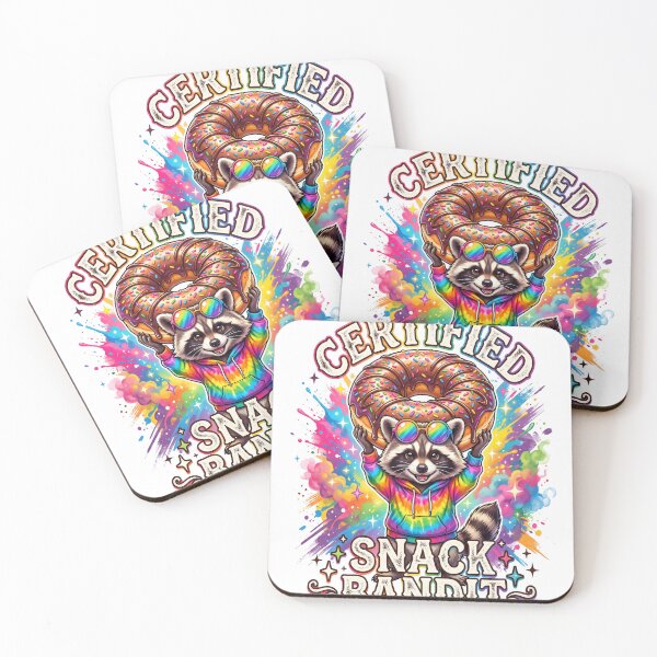 Item preview, Certified Snack Bandit Raccoon T-Shirt | Funny Rainbow Raccoon Donut Graphic | Cute Colorful Animal Art designed and sold by RBToper.