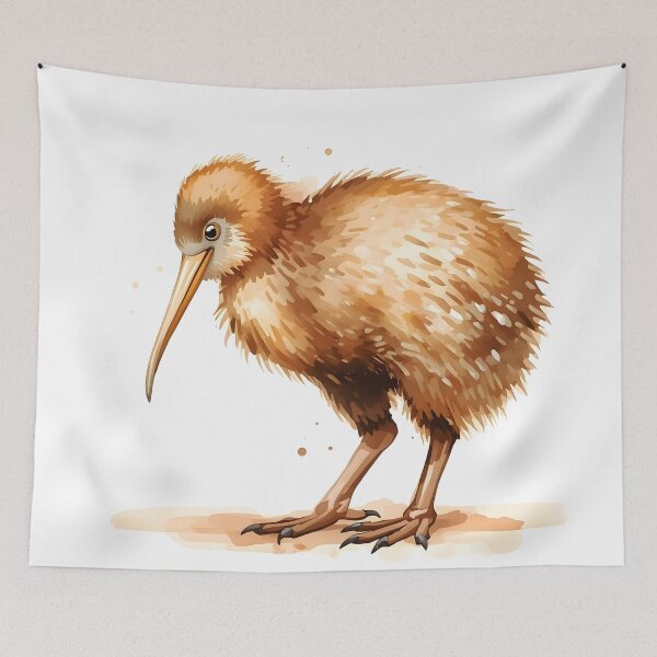 Item preview, Kiwi Bird Watercolor Painting designed and sold by RawNaturePrints.