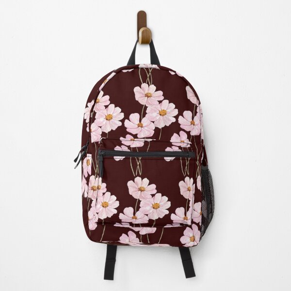 Item preview, Soft Pink Cosmos On Dark Chocolate Floral designed and sold by Jyoti Digital Artist.