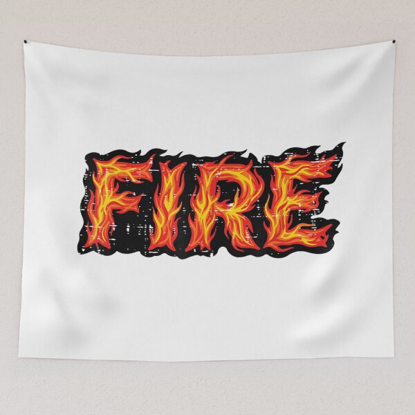 Item preview, Fire Flame Lettering Bold Burning Typography Halloween Aesthetic Style designed and sold by PhocoNibict.