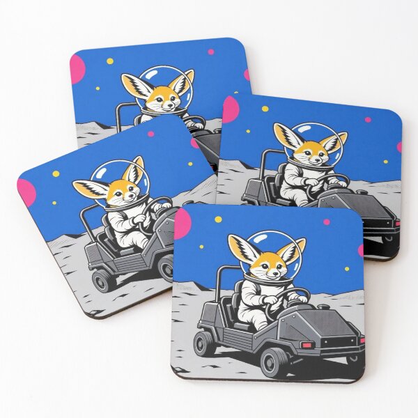 Item preview, Astronaut Fennec Fox – Cosmic Lunar Rover Art designed and sold by Dogandesighn.