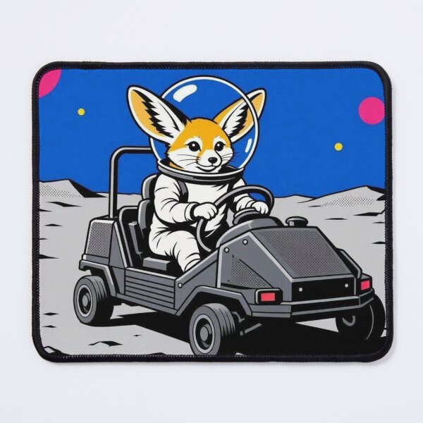 Item preview, Astronaut Fennec Fox – Cosmic Lunar Rover Art designed and sold by Dogandesighn.