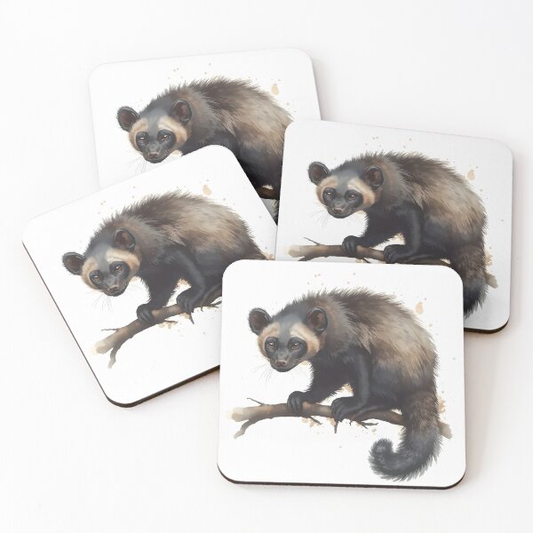 Item preview, Binturong Bearcat Watercolor Painting designed and sold by RawNaturePrints.
