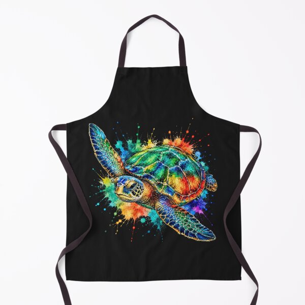 Item preview, Colorful Sea Turtle Watercolor Art – Vibrant Ocean Wildlife Illustration designed and sold by ColorSplash123.