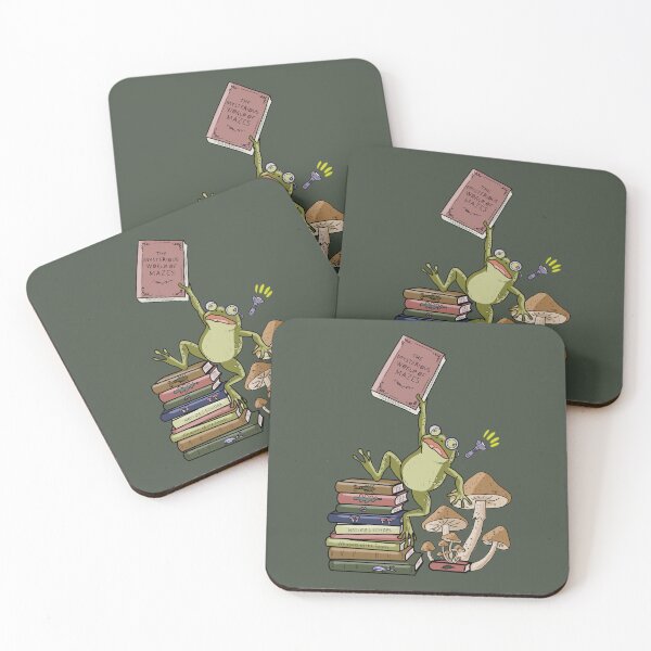 Item preview, Frog Reading Mystery Book Funny Academic Cottagecore Goblincore designed and sold by LeshanArt.