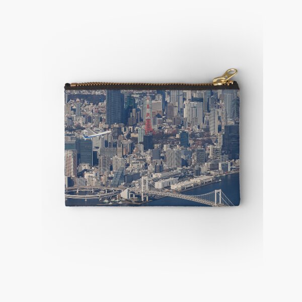Item preview, Aerial View of Airplane Takeoff over Tokyo Skyline Haneda Airport designed and sold by YSJapanPhoto.