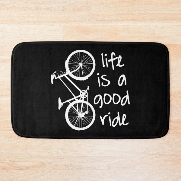Item preview, Life is a good ride, Woman Bike, White print designed and sold by Bike-Like-Art.